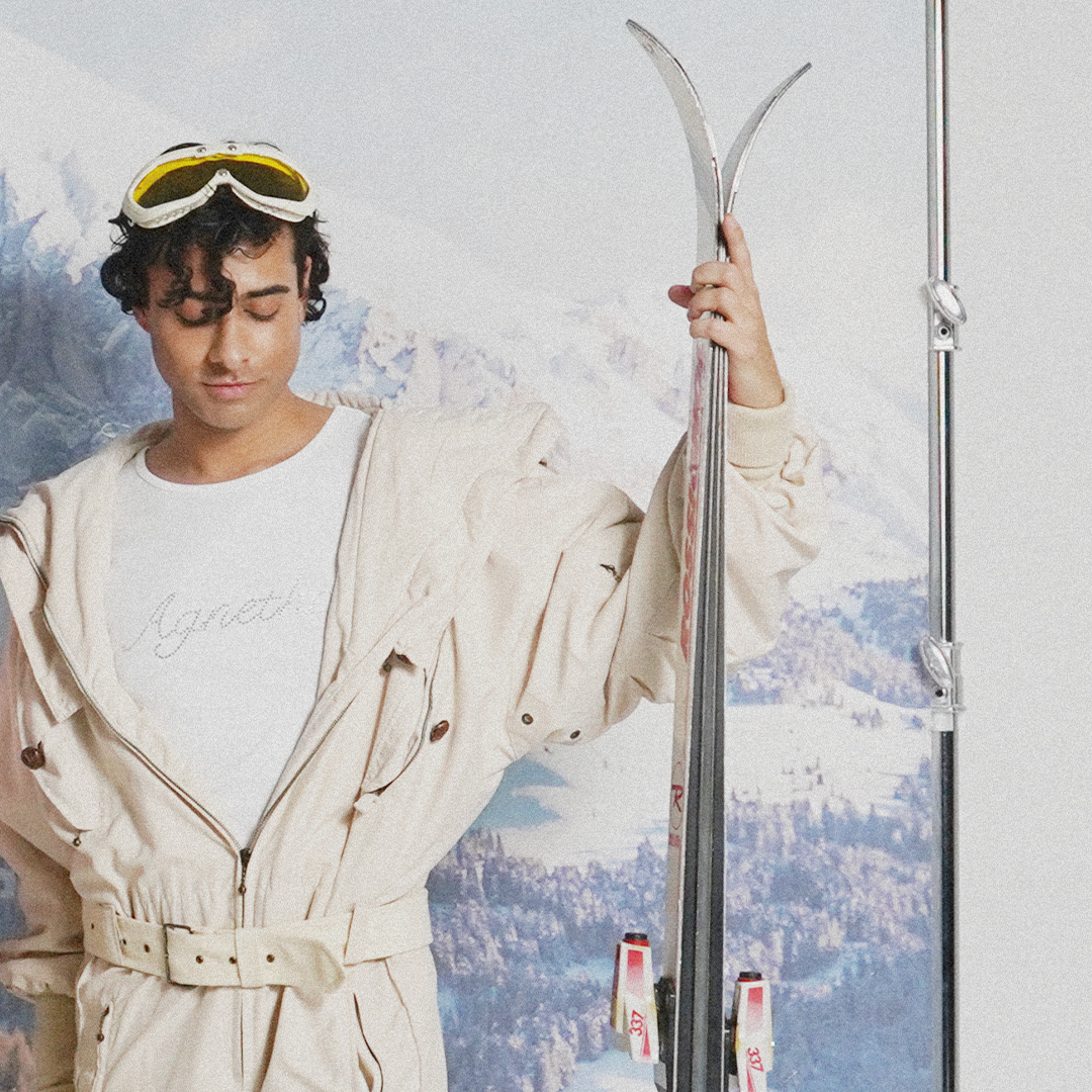 Agnetha Rhinestone Tight Ringer T-shirt